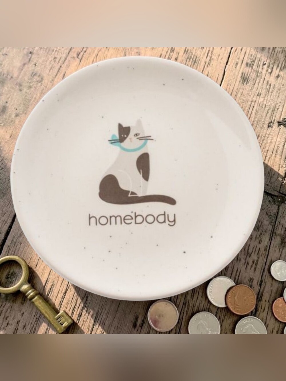 "Homebody" Kitty Cat Reese Ceramic Trinket Ceramic Dish Tray 😸 New In Box - Picture 5 of 10